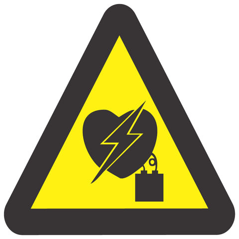 Beware Of Electro-Magnetic Interference On Heart Pacemaker safety sign (WW 27)
