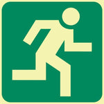 SABS Running man right, photoluminescent sign. (E29)