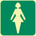 SABS Ladies toilet photo luminescent safety sign (E27)