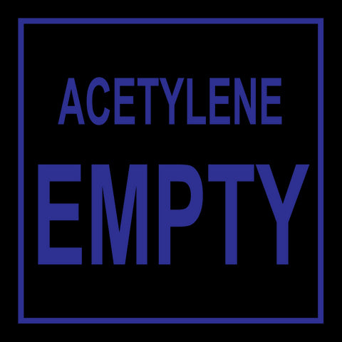 Acetylene Empty safety sign (MV32)