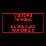 Visitors Parking - 2 Languages safety sign (MV 36)