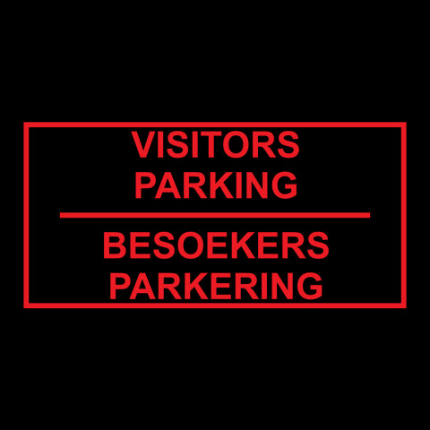 Visitors Parking - 2 Languages safety sign (MV 36)