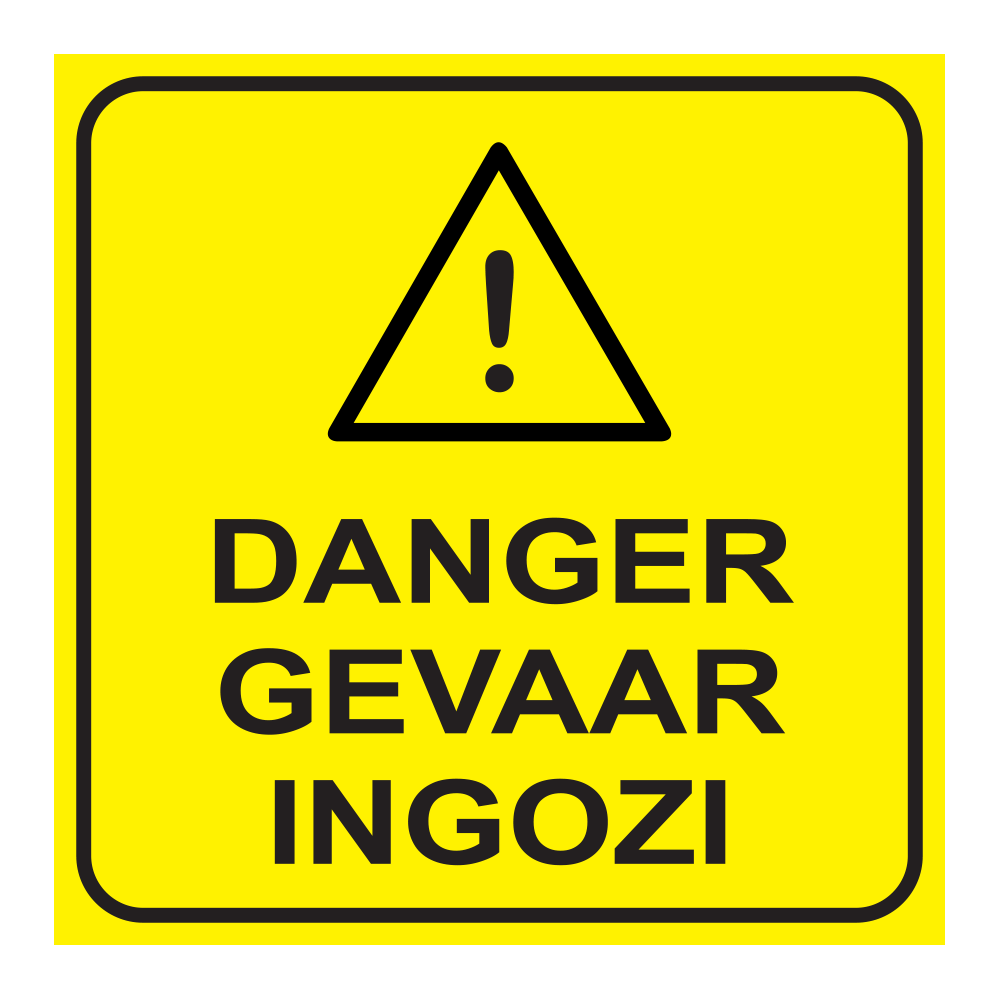 Danger - 3 Languages safety sign (MV42) | Safety Sign Online