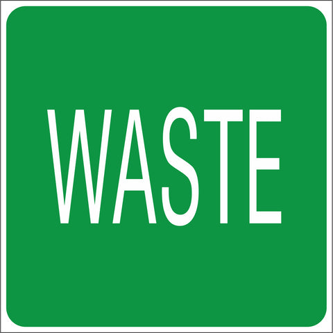 Waste safety sign  (IN30)
