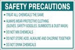 Safety Precautions procedure for chemicals safety sign (HW86)