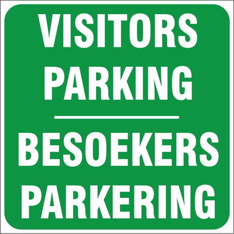 Visitors Parking - 2 Languages safety sign (IN17)