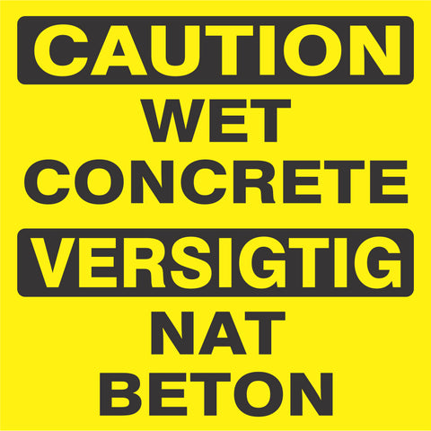 Caution : wet concrete safety sign (C10)