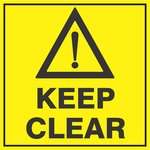 General warning with Keep Clear safety sign  (HW1)
