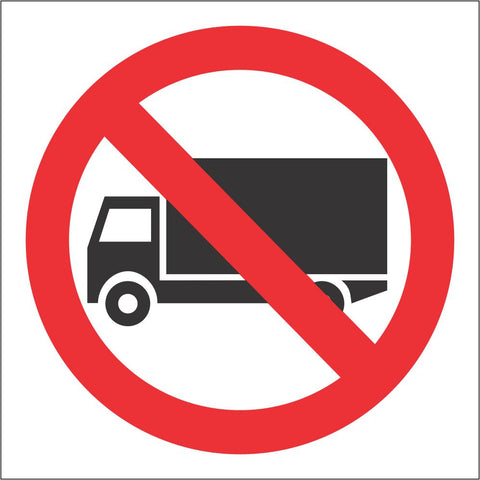 No Trucks safety sign (P15)