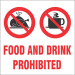 Food and Drink Prohibited safety sign (P4)