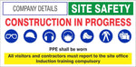 Construction in progress, Site safety sign (C48)