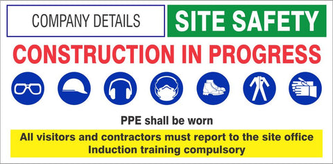 Construction in progress, Site safety sign (C48)