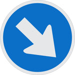 Keep Right road sign ( R104)