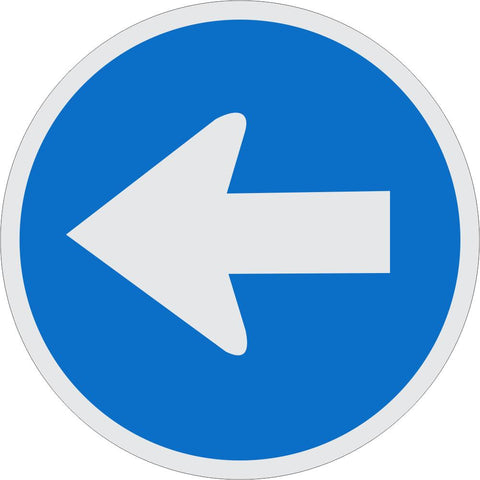 Proceed Left Only road sign (R105)