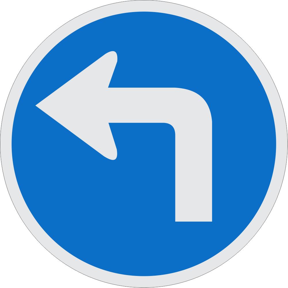 Turn Left only Road Sign (R108) | Safety Sign Online