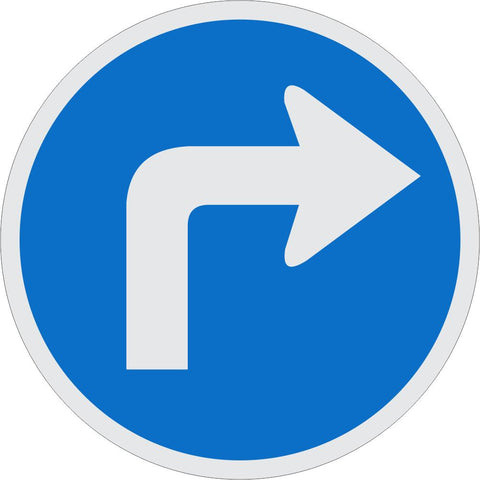 Turn Right only road sign (R109)