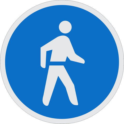 Pedestrians Only road sign (R110)