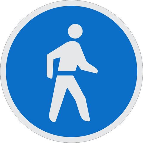 Pedestrians Only road sign (R110)