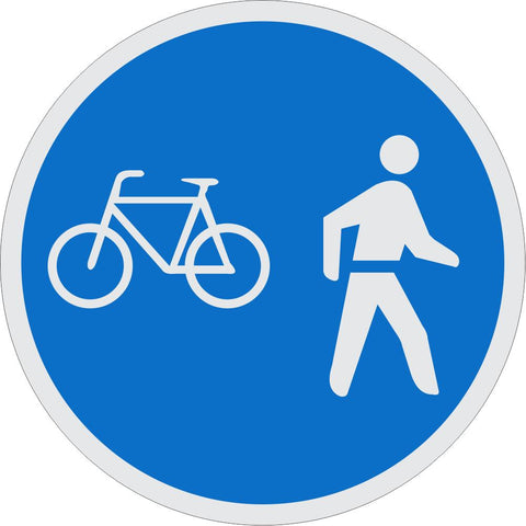 Cyclists and Pedestrians Only road sign (R112)