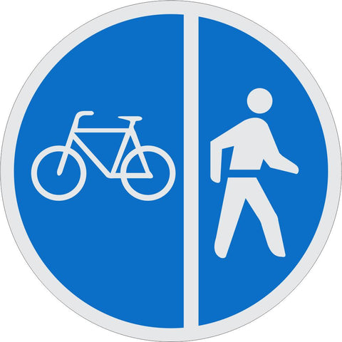Cyclists and Pedestrians Only road sign (R113)