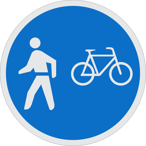 Pedestrians and Cyclists Only road sign (R114)