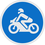 Motorcycles Only road sign (R116)