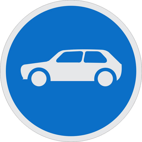 Motor Cars Only road sign (R117)