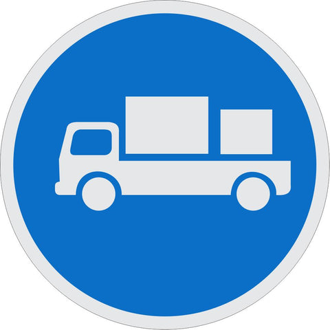 Delivery Vehicles Only road sign (R122)