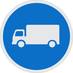 Goods Vehicles Only road sign (R123)