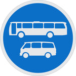 Buses and Midi-Buses Only road sign (R135)