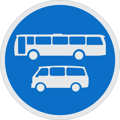 Buses and Midi-Buses Only road sign (R135)