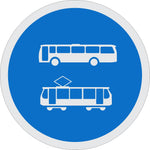 Buses and Trams Only road sign (R139)