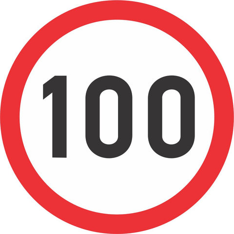 100km Speed Limit road sign (R201) 100