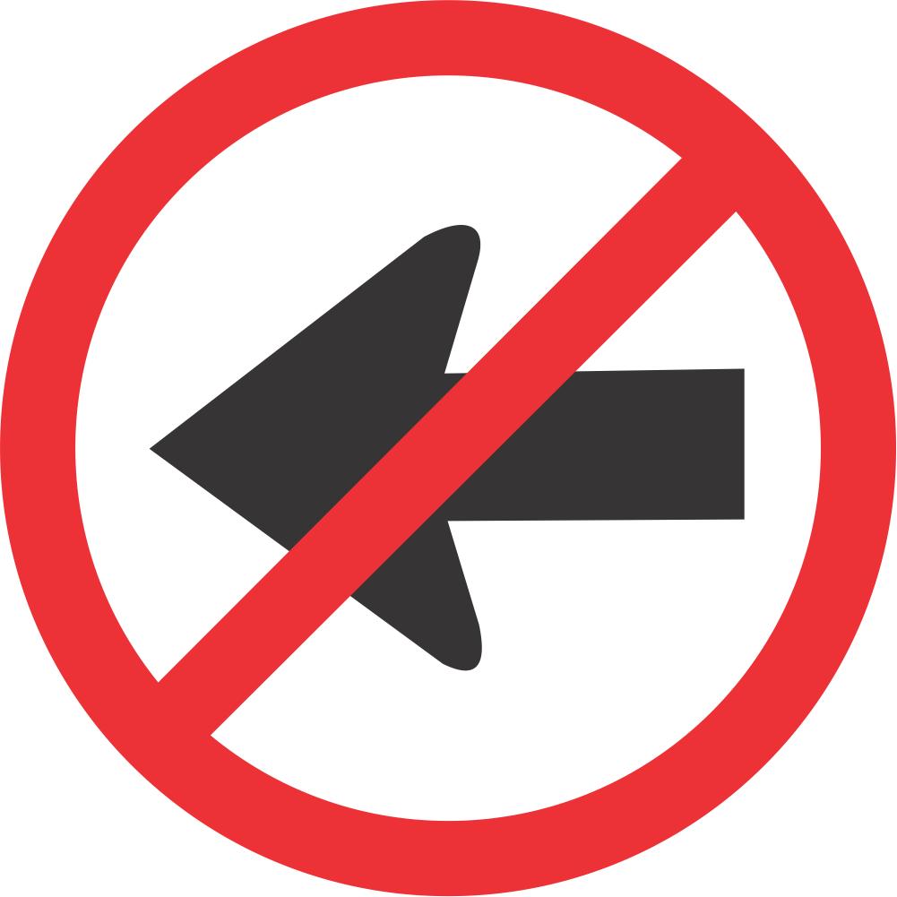 No Left Turn road sign (R211) | Safety Sign Online
