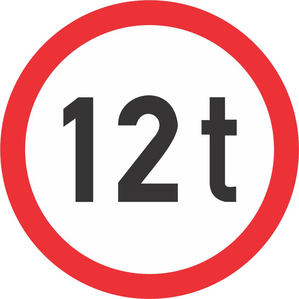 Axle Mass Load Limit retro reflective road sign (R203) | Safety