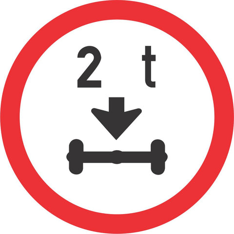 Axle Mass Load Limit retro reflective road sign (R203)