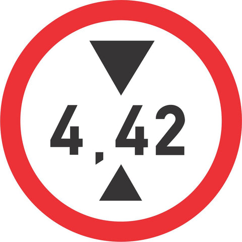 Height Limit retro reflective road sign (R204)