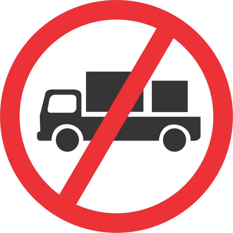 No Delivery Vehicles road sign (R228)