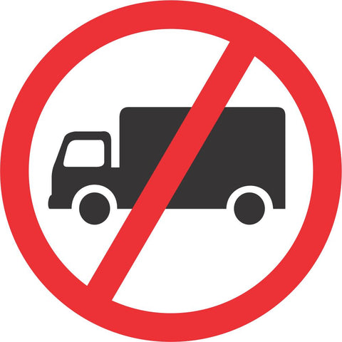 No Goods Vehicles road sign (R229)