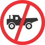 No Construction Vehicles road sign (R231)