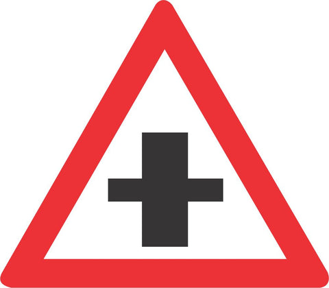 Crossroad on Priority Road, road sign (W102)