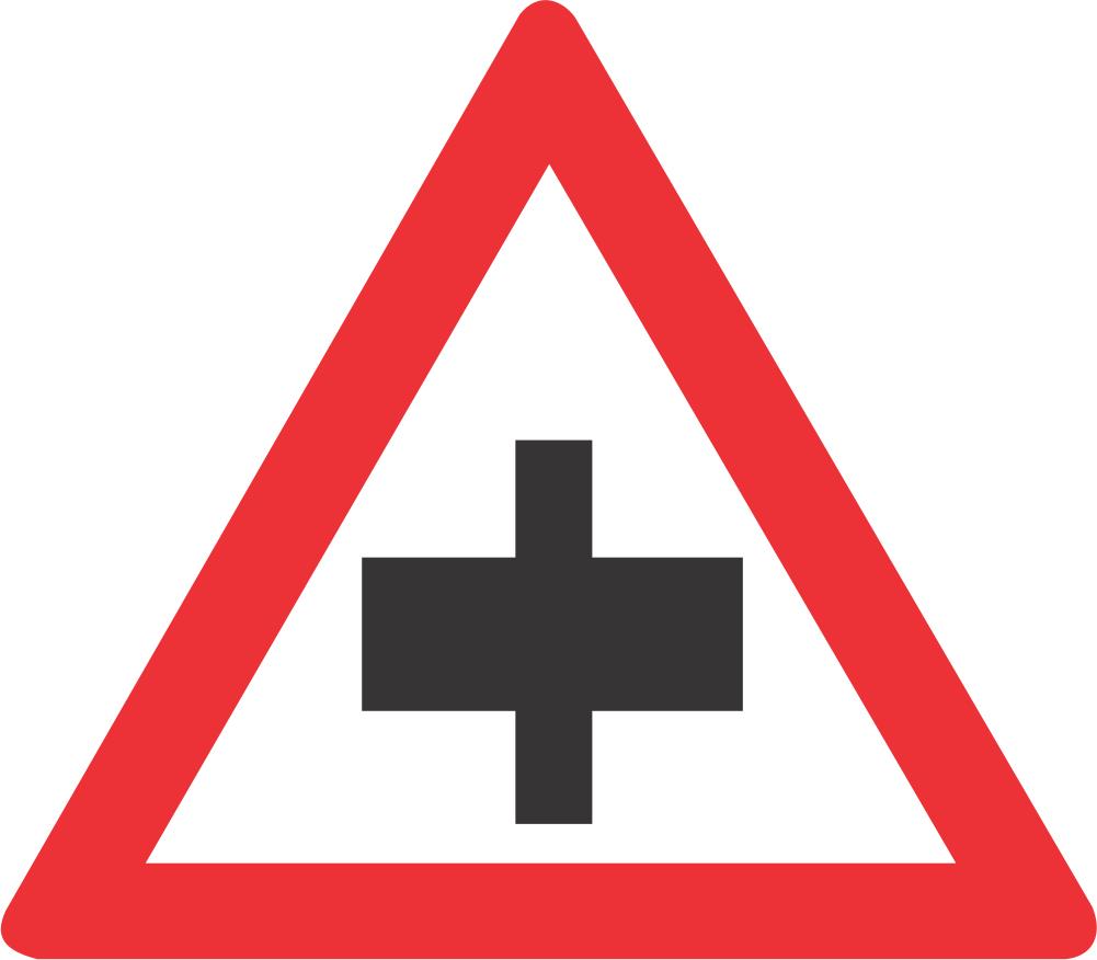Priority Crossroad on Non-Priority Road road | Safety Sign Online