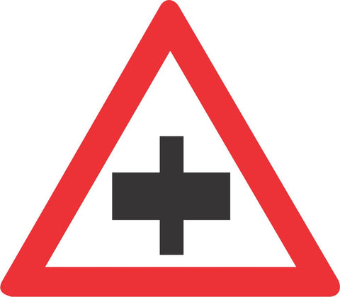 Priority Crossroad on Non-Priority Road road sign (W103)