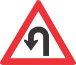 Hairpin Bend (Left) road sign (W207)