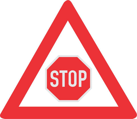 Traffic Control "Stop" Ahead road sign (W302)