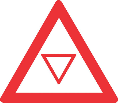 Traffic Control "Yield" Ahead road sign (W303)