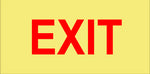 SABS Exit (Red) photoluminescent safety sign (E6)
