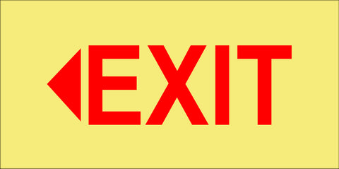 SABS Emergency Exit left photoluminescent (E5)