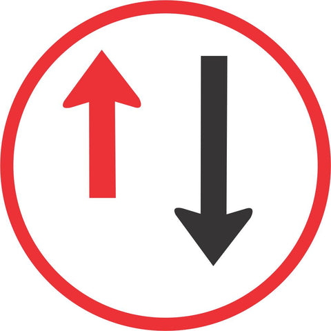 Yield to Oncoming Traffic road sign (R6)