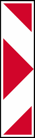 Danger Plate Left or Right road sign (W401 / W402 )